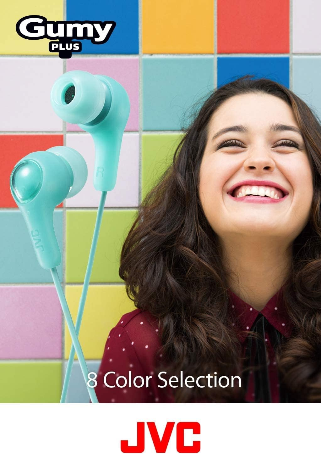 JVC Gumy in Ear Earbud Headphones with Paper Package, Powerful Sound, Comfortable and Secure Fit, Silicone Ear Pieces S/M/L - HAFX7BN (Black) - Green image number 7