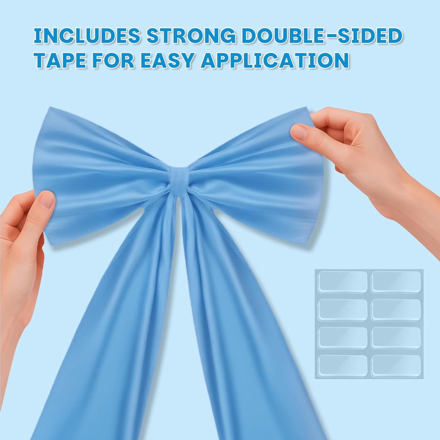 Ouqiesli Pink Bow Birthday Party Decorations Bridal Shower Room Wall Black Decor Large Christmas Wall Decor (Blue) - Blue image number 4