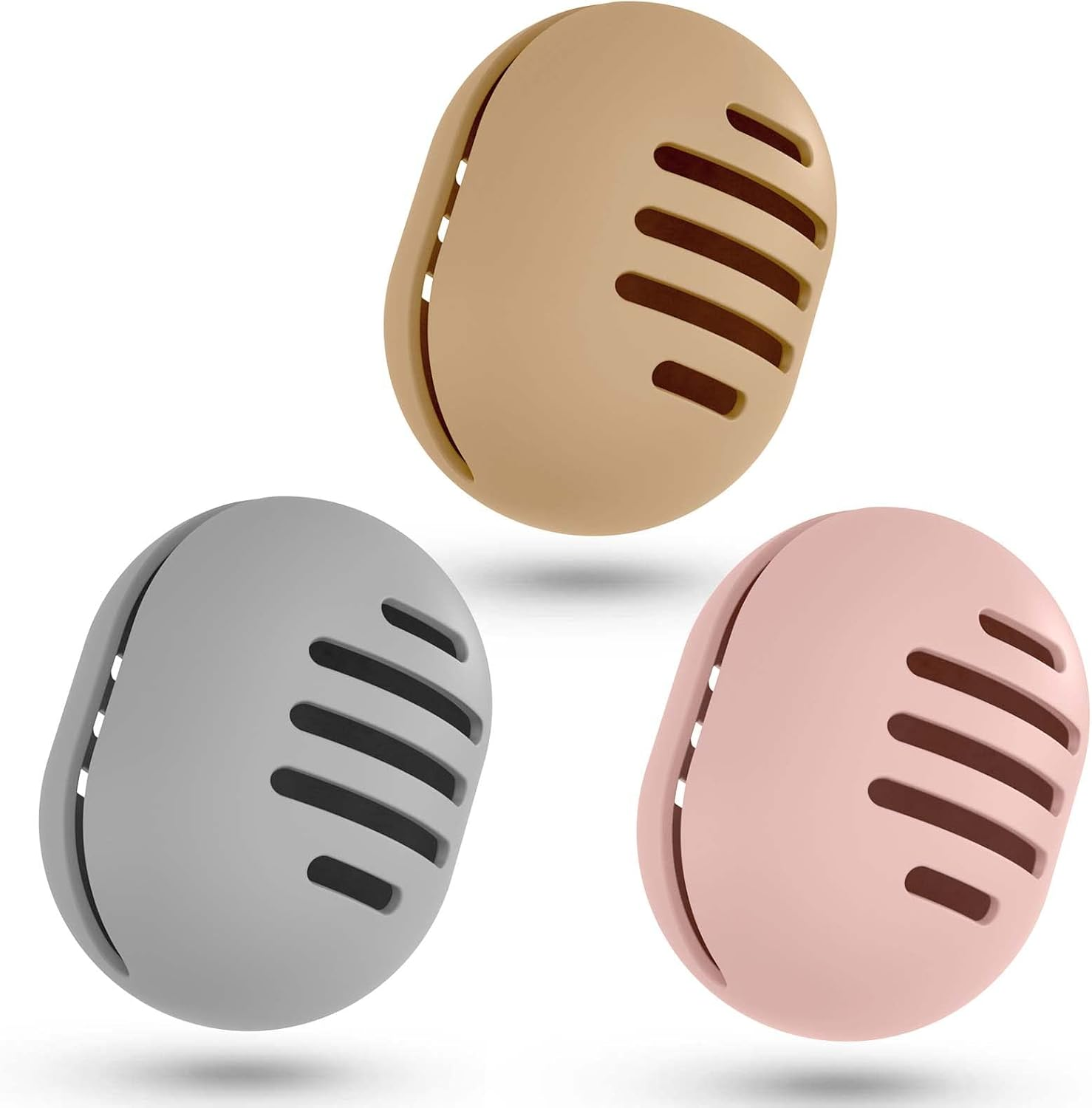 Fauxomor Makeup Sponge Holder,Double-Sided 5-Line Vented Silicone Beauty Blender Case for Travel,Shatterproof Beauty Blender Holder for All Sponges Sanitary Reuse Easy to Carry,Pink