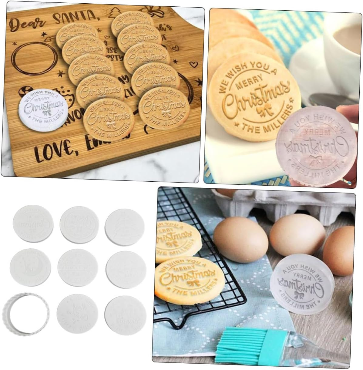 Party Cookie Molds Christmas Cookie Mold Reusable for Christmas Baking image number 2