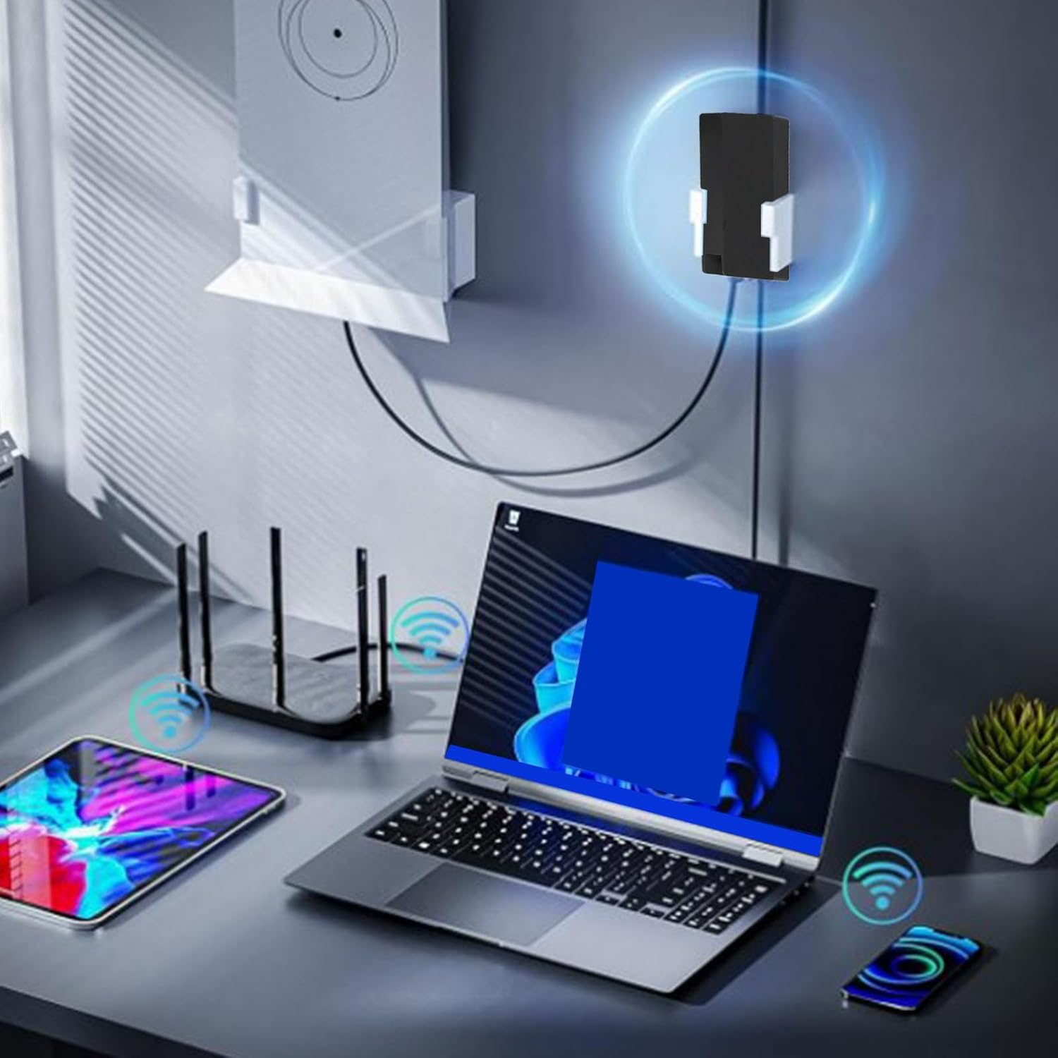 Ethernet Adapter for V2, 1200Mbps Transmission Rate Extend Network for Rectangular Antenna, Plug and Play, Pure Copper Cable image number 2