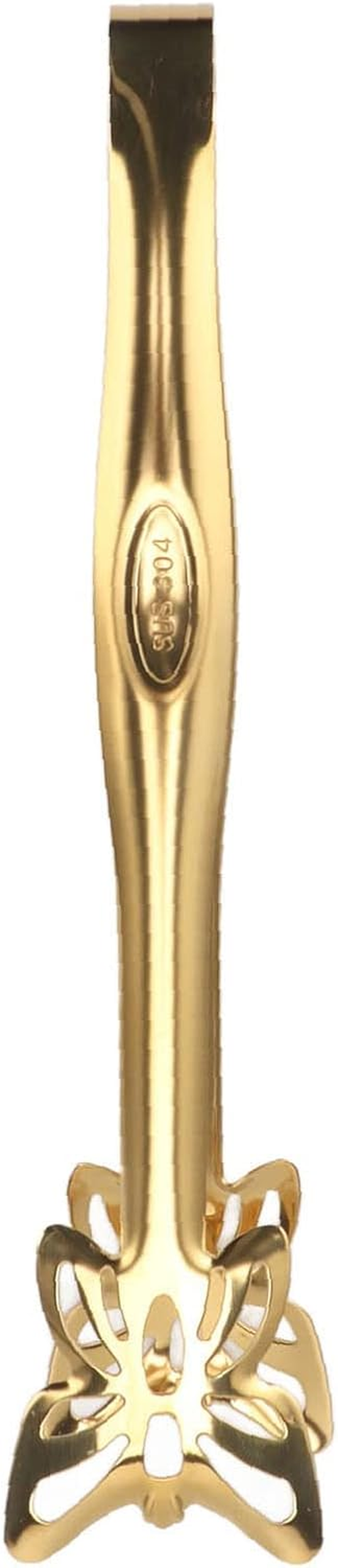 Tongs for Cooking, Food Grade Stainless Steel Kitchen Tongs 2 Styles Thickened Hollow Buffet Tongs Heavy Duty Food Tongs Multipurpose Serving Utensils Tongs for BBQ Party Grilling (Butterfly Tongs Gold) image number 6