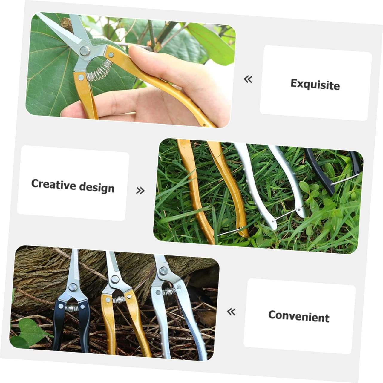 DOITOOL 2Pcs Garden Pruning Scissors Stainless Steel Gardening Scissors for Plant Shears for Garden Shears Pruning and Harvesting