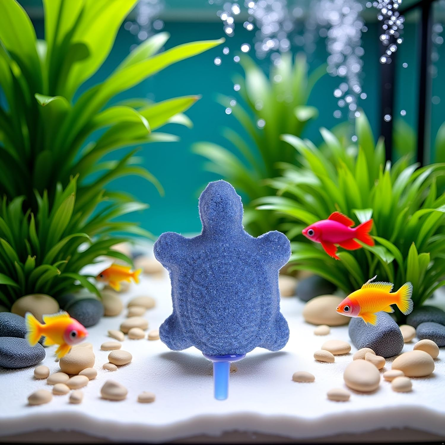 1 Pc Blue Turtle Aquarium Bubble Air Stone Diffuser Fish Tank Aerator Oxygen Pump Ornament Decor Aquarium Air Pump Accessories Aquarium Pumps and Filters(6Cm*4Cm),Fish and Aquatic Pets image number 3