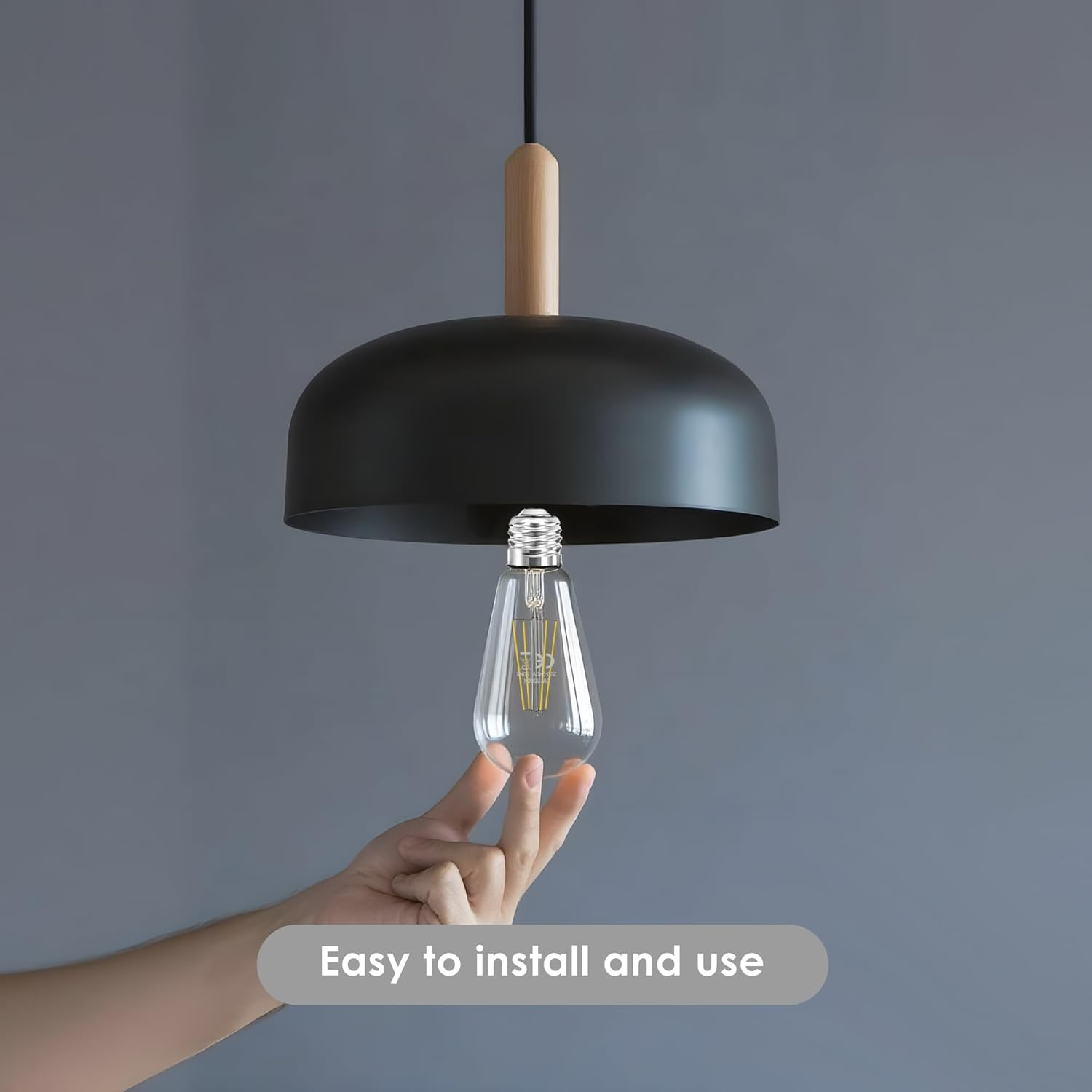 FTL E27 Vintage Edison Light Bulb 6500K Cool White,St64 6W E27 Filament Edison Screw Bulb 60W Halogen Equivalent,650Lm Antique Style LED Filament Bulbs,Non-Dimmable,Pack of 6 image number 1