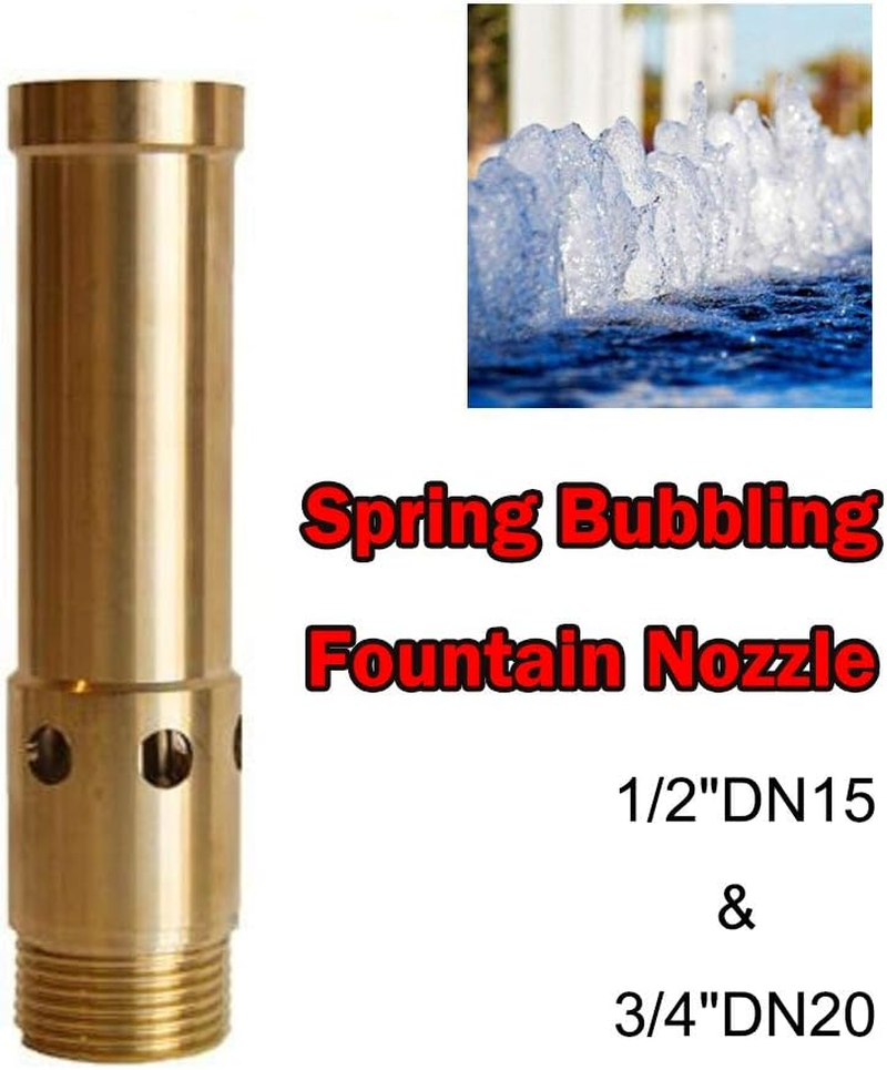TF Brass Nozzle Sprinkler,Fountain Spray Heads Bubbling Straight Nozzle Spray Heads Outdoor Fountain Accessories
