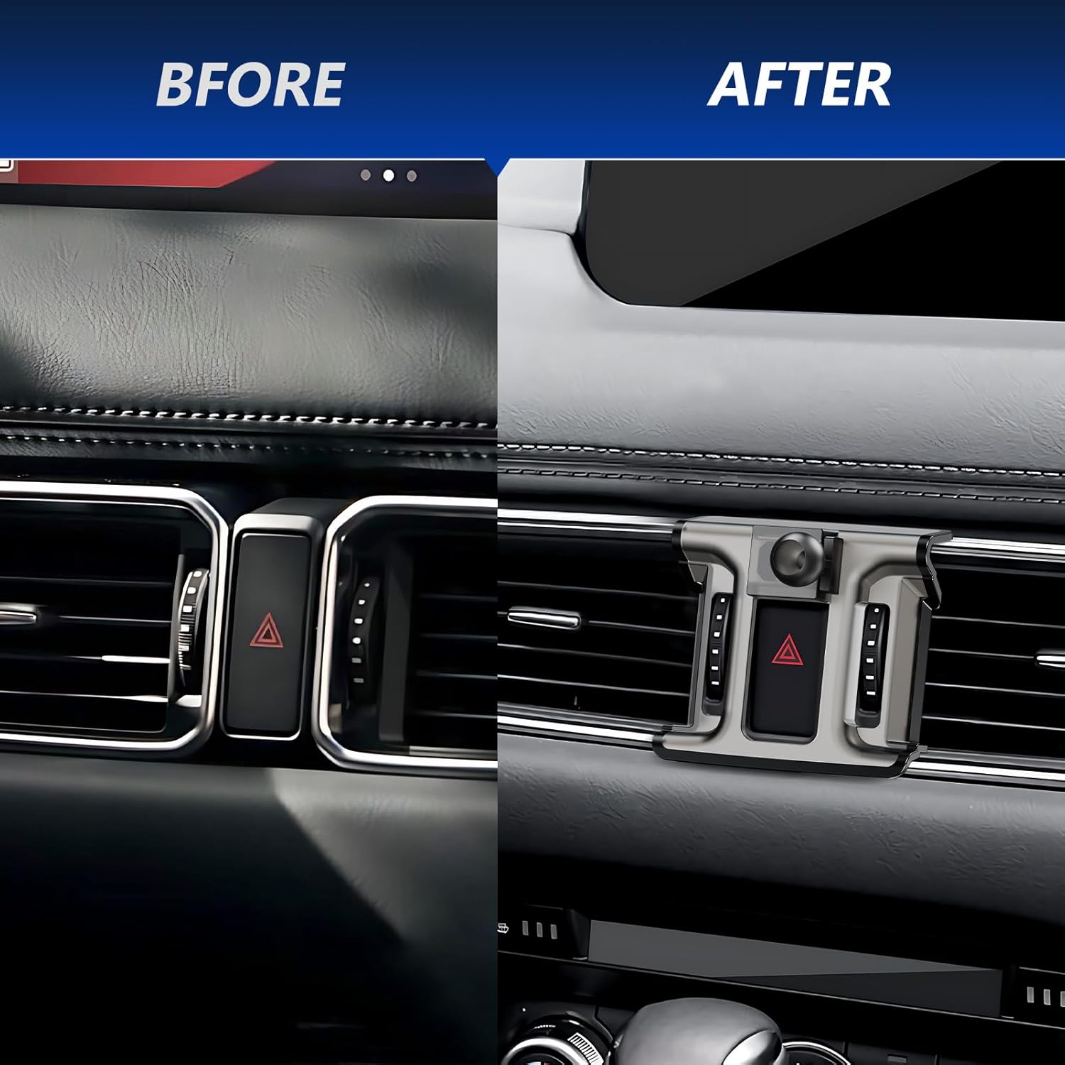 ELOHEI Mazda Phone Holder for CX5, 2017-2024 Models, Fits 4.7-7 Inch Phones image number 2