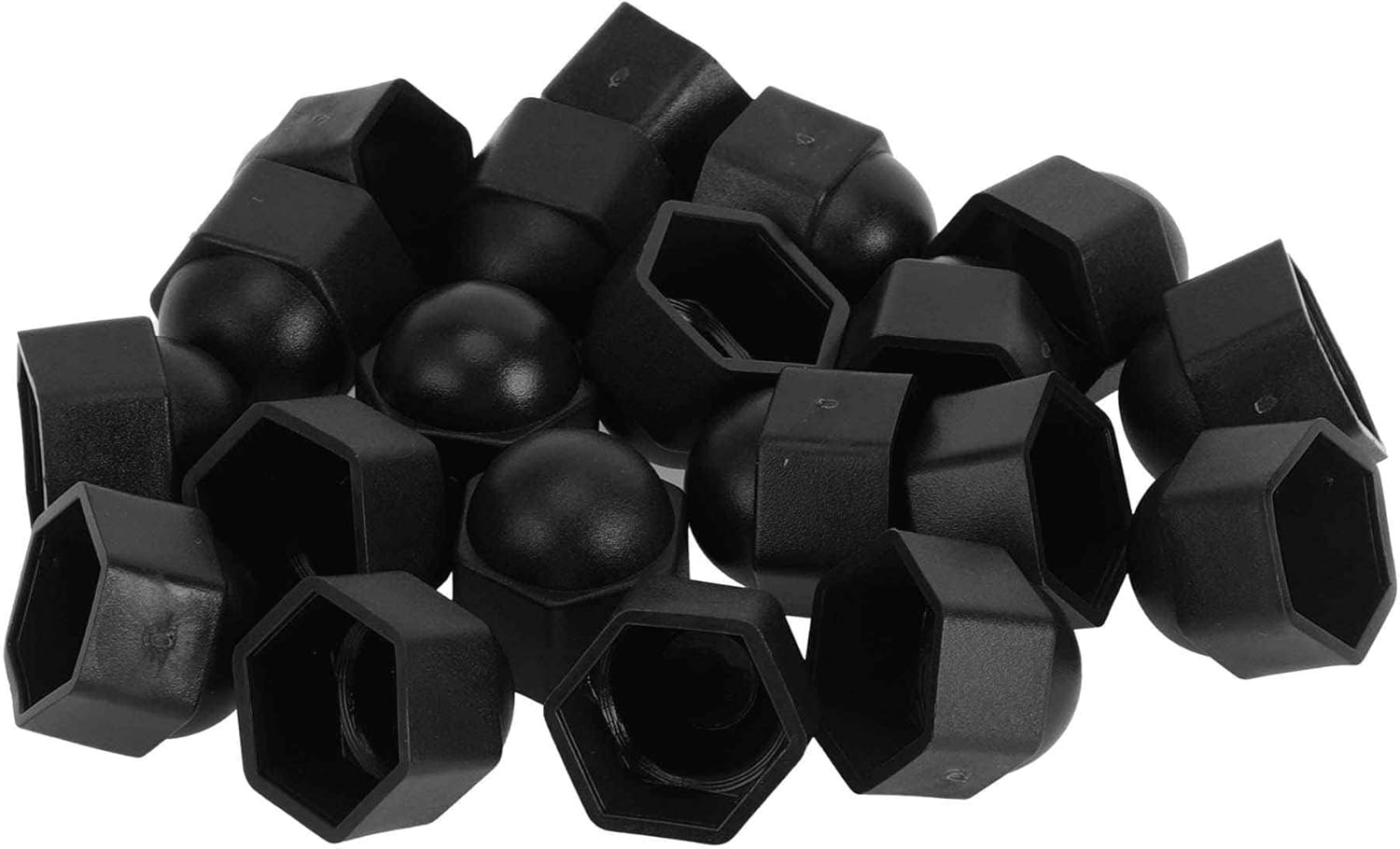 INFINAUTO Wheel Nut Bolt Outer 21 Mm Rims Tyre Nut Screws Dust Cap Cover Nut Protection Plastic Black image number 3