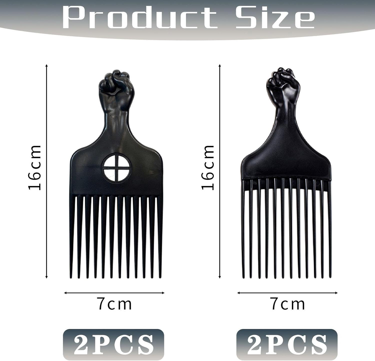 4 Pieces Fist Styling Comb, Funny Comb, Plastic Comb, Hair Comb Hair Styling Tools