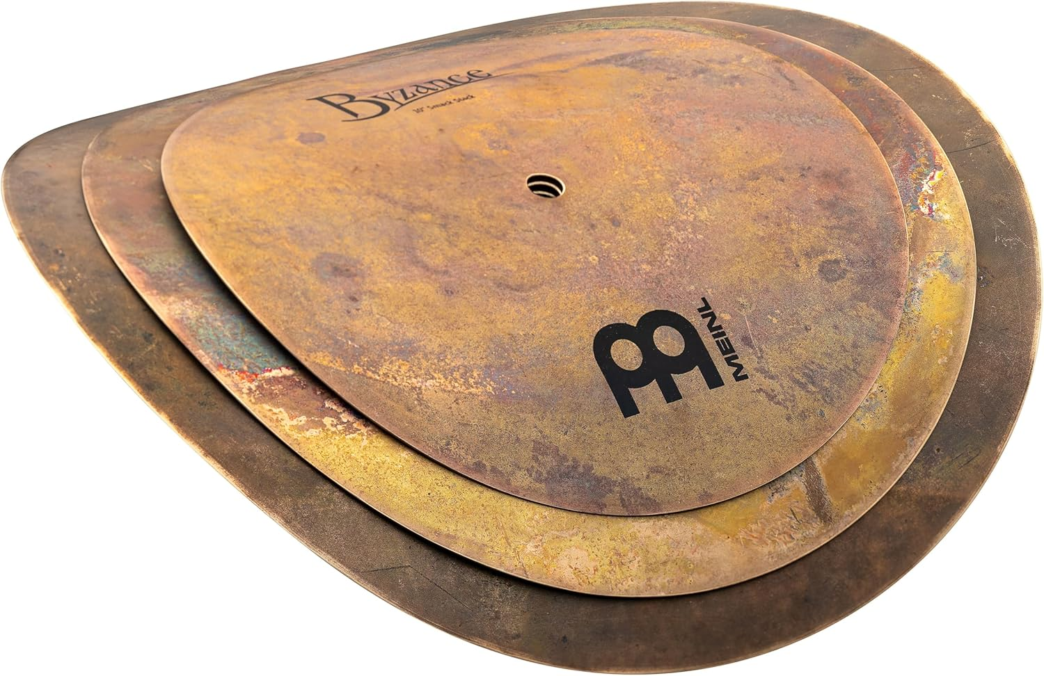 Meinl Cymbals Byzance Vintage 10/12/14 Inch Smack Stack Cymbal (Video) for Drum Set (35,56Cm) B20 Bronze, Raw Finish (B024VSM) image number 4