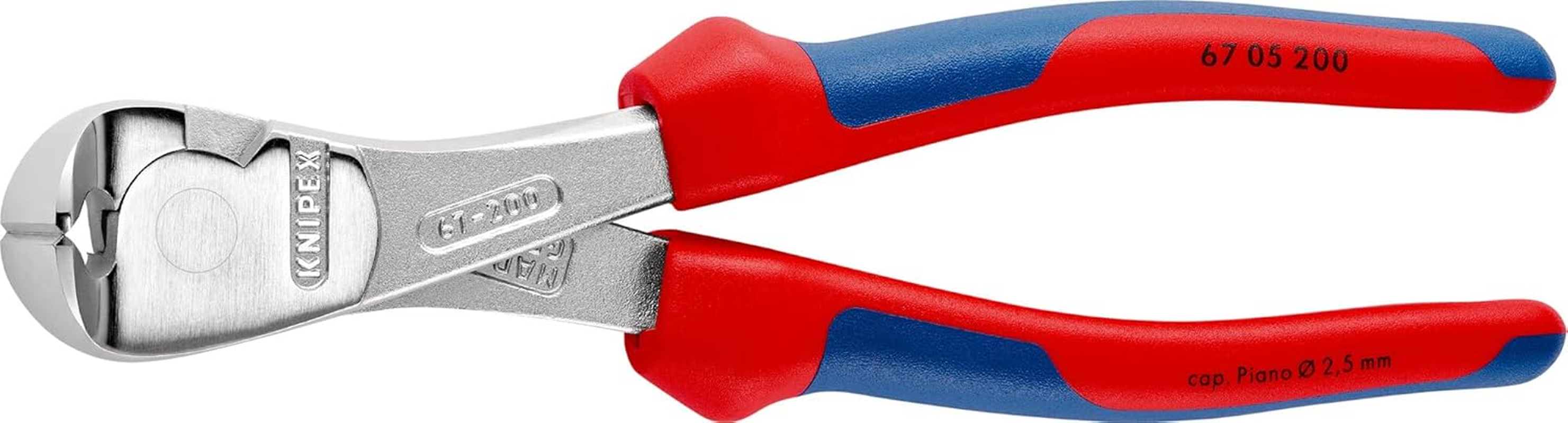 Knipex 67 01 200 SB High Leverage End Cutting Nipper, 200 Mm Length