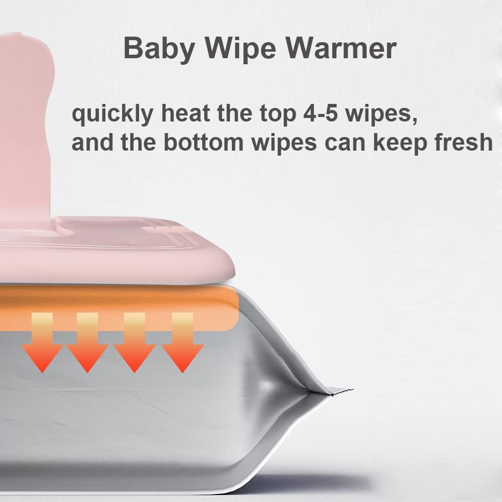 RAYWE Baby Wipe Warmer Portable Baby Wet Wipes Warmer Heater USB Powered Perfect for Traveling Pink image number 4