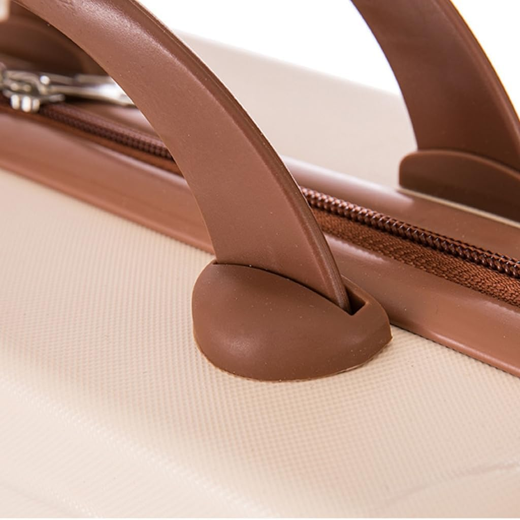 DDPOND 14 Inch Mini ABS Cosmetic Bag Portable Travel Makeup Suitcase Decorative Hand Luggage Carrying Bag for Women Girls image number 2