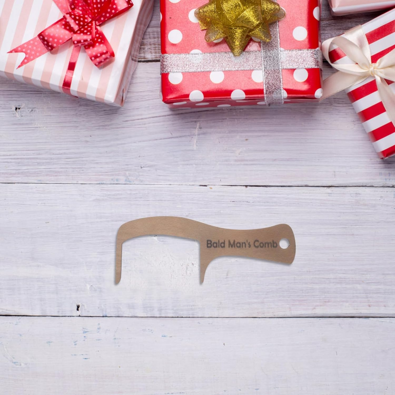 Mikinona No Bristle Hair Brush Handmade Wood Comb for Men Bald Hair Comb Wide Tooth Styling Tool Fun and Thoughtful Present image number 2