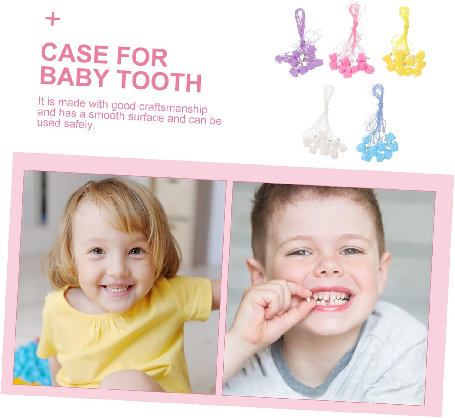 50Pcs Tooth Keepsake Box Tooth Storage Organizer for Boy Girl Color Random Holder for Boys and Girls for Preserving image number 1