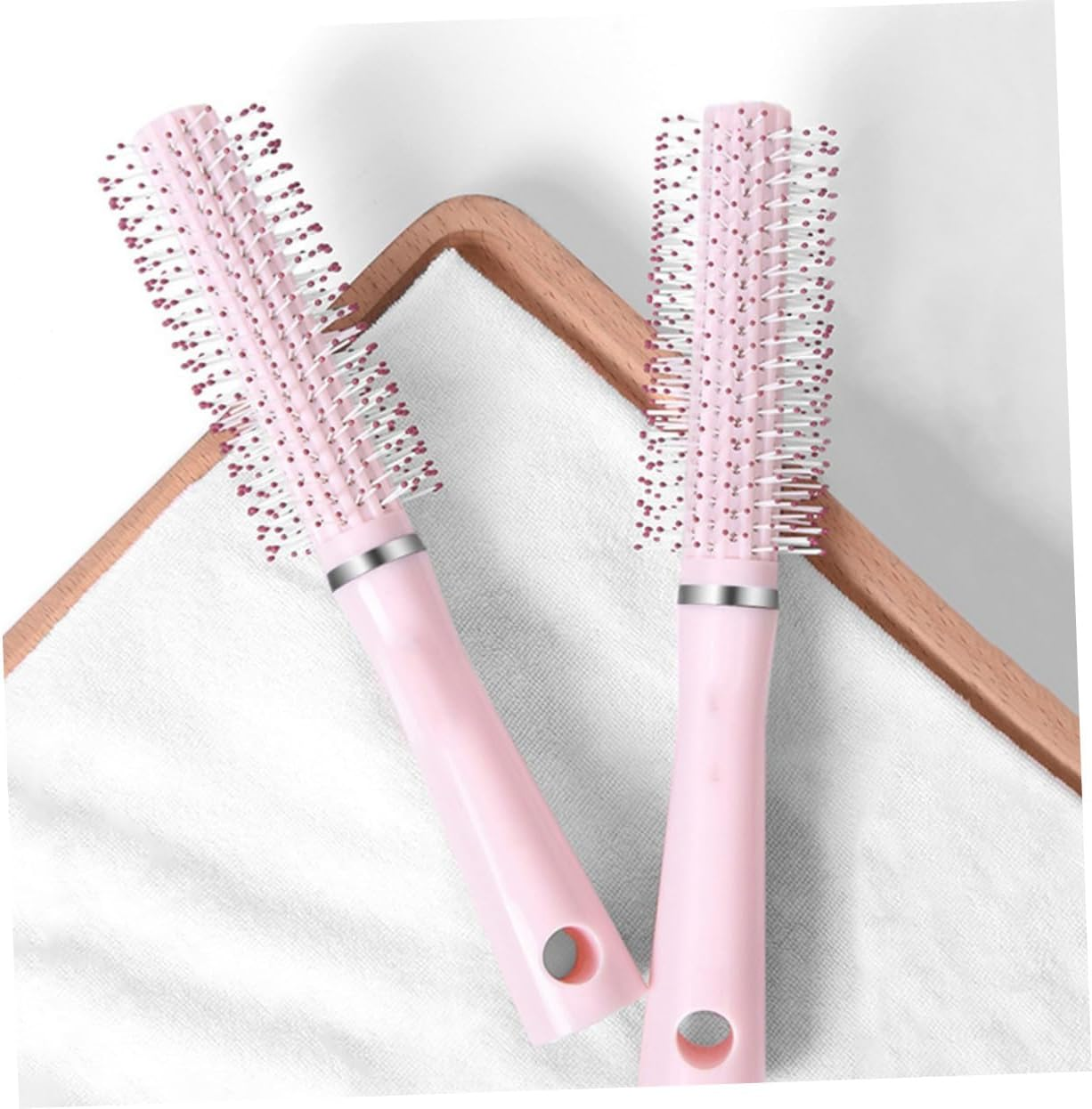 Beaupretty round Styling Brush for Blow Drying with Gentle Scalp Friendly Mini Teeth Curling and Lifting Hair Roller for Women Compact Travel Hairbrush for Fast Hair Setting and Detangling image number 2