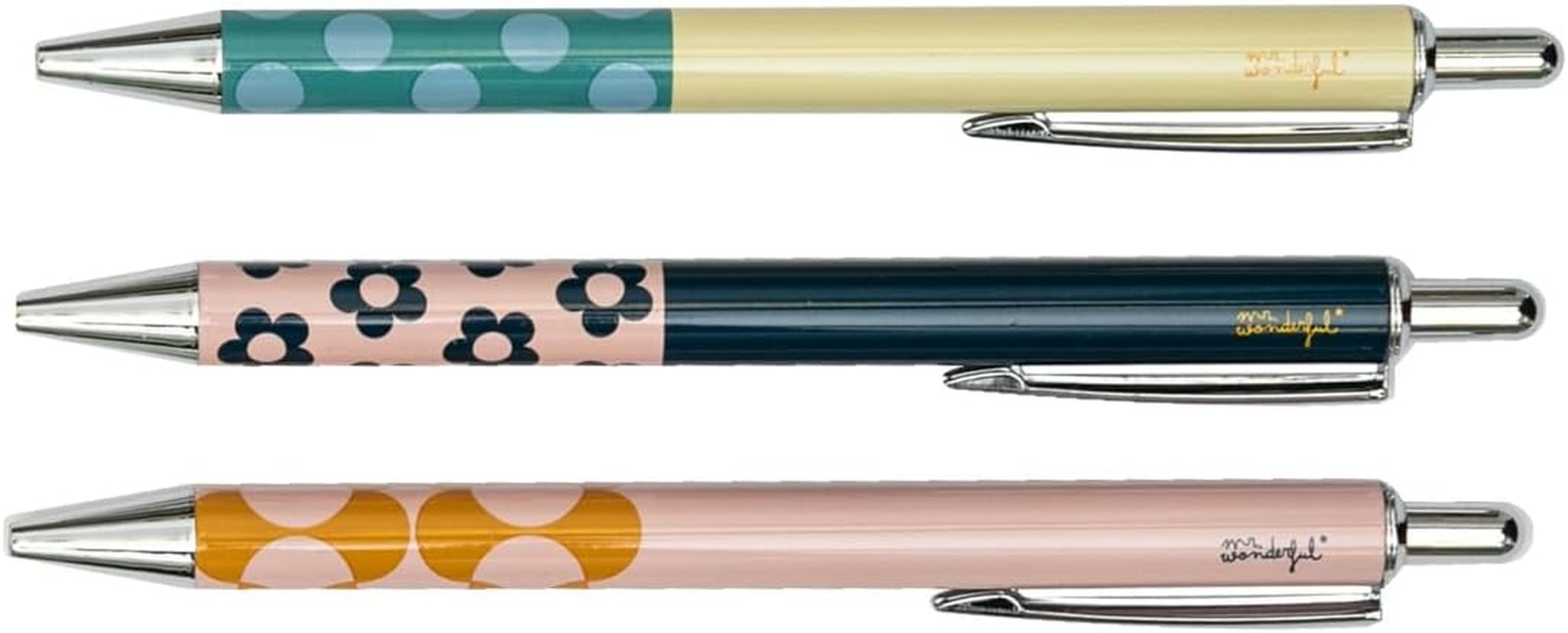 Mr. Wonderful Pencil Case with 3 Pens for Every Moment
