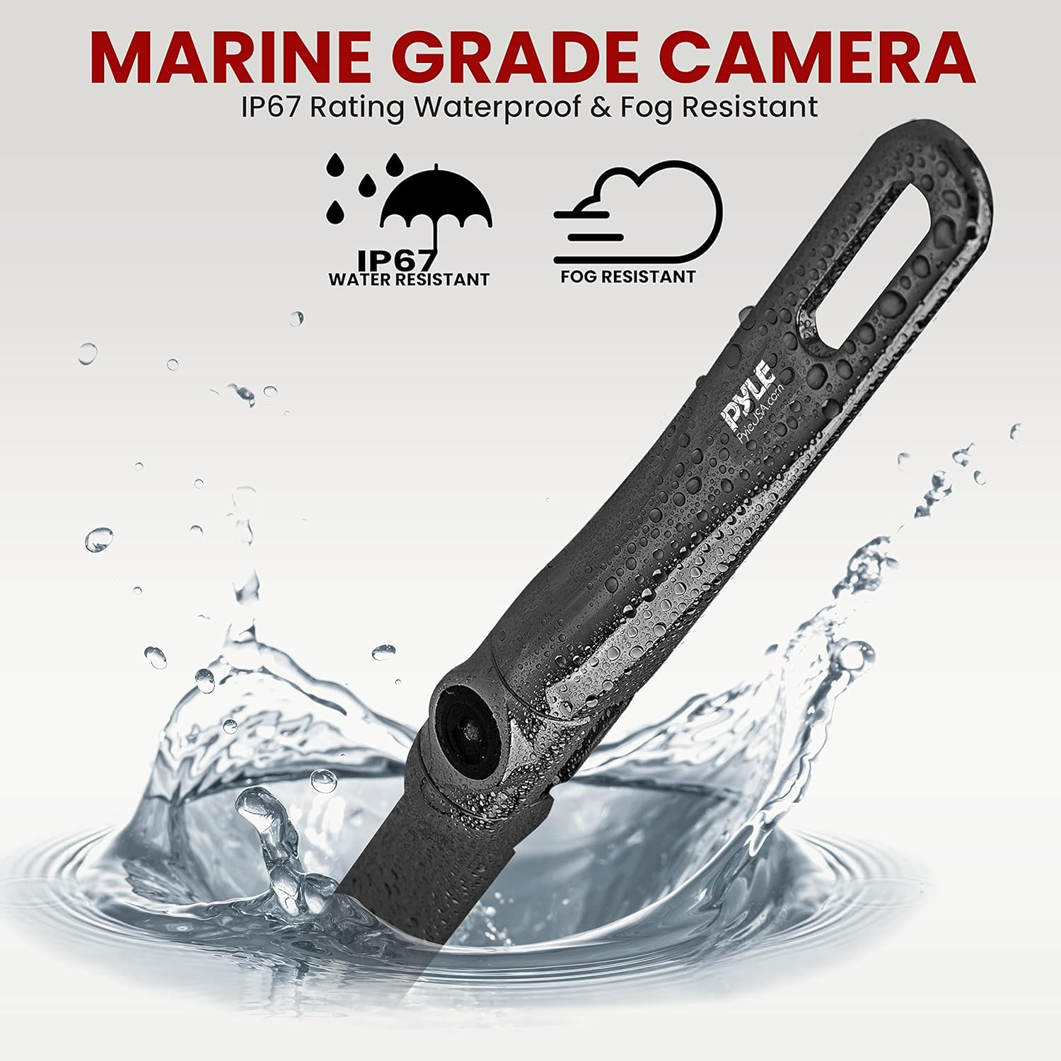 Pyle PLCM18BC License Plate Mount Rear View Backup Parking Reverse Camera, Built-In Distance Scale Lines, Night Vision Waterproof Cam, Zinc Black Chrome - Chrome image number 7