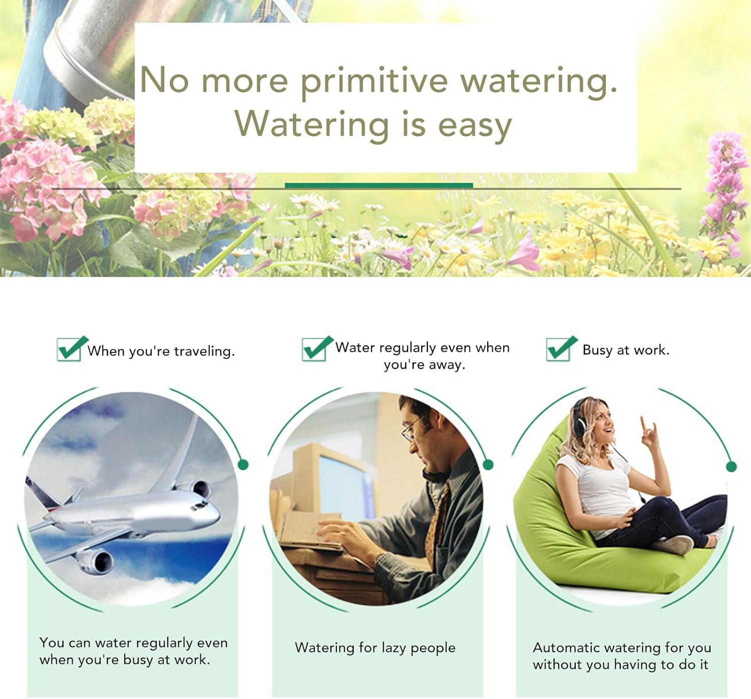 Sprinkler Timer Outdoor, Hose Timer for Automatic Watering, Digital Pogrammable Water Timer for Garden, Irrigation Controller Timer for Plants Lawn, Atomized Microspray image number 6