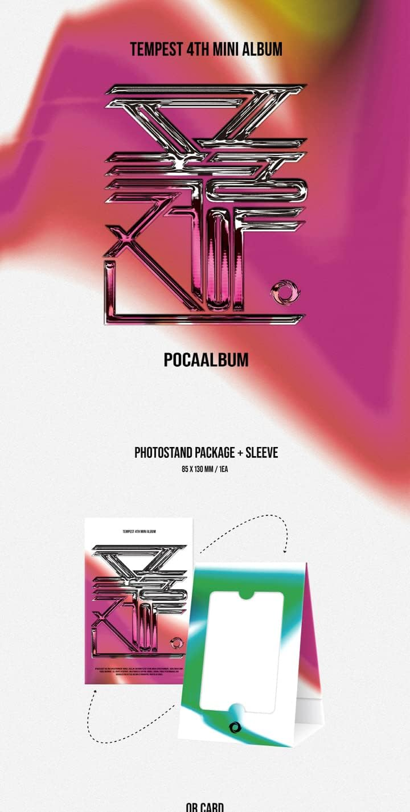TEMPEST the Eve of a Storm 4Th Mini Album POCA Version Photostand+1Ea QR Card+2P Photocard+2Ea Sticker+1P User Guide+Tracking Sealed the Calm before the Storm image number 4