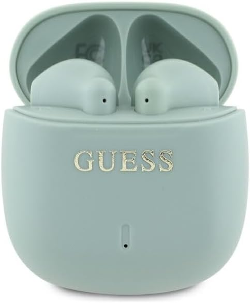 CG Mobile Guess Bluetooth Headphones TWS + Docking Station Printed Classic Logo Green image number 3