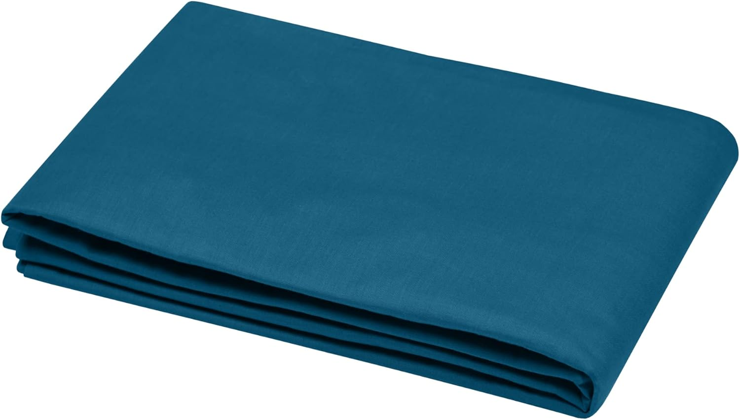 Lovely Casa - Flat Sheet - Size 180 X 290 Cm - 100% Cotton Certified According to Oeko-Tex - Colour Petrol - Model Eden - Bed Linen for Home - Soft and Comfortable for Cuddly Cot Bumpers
