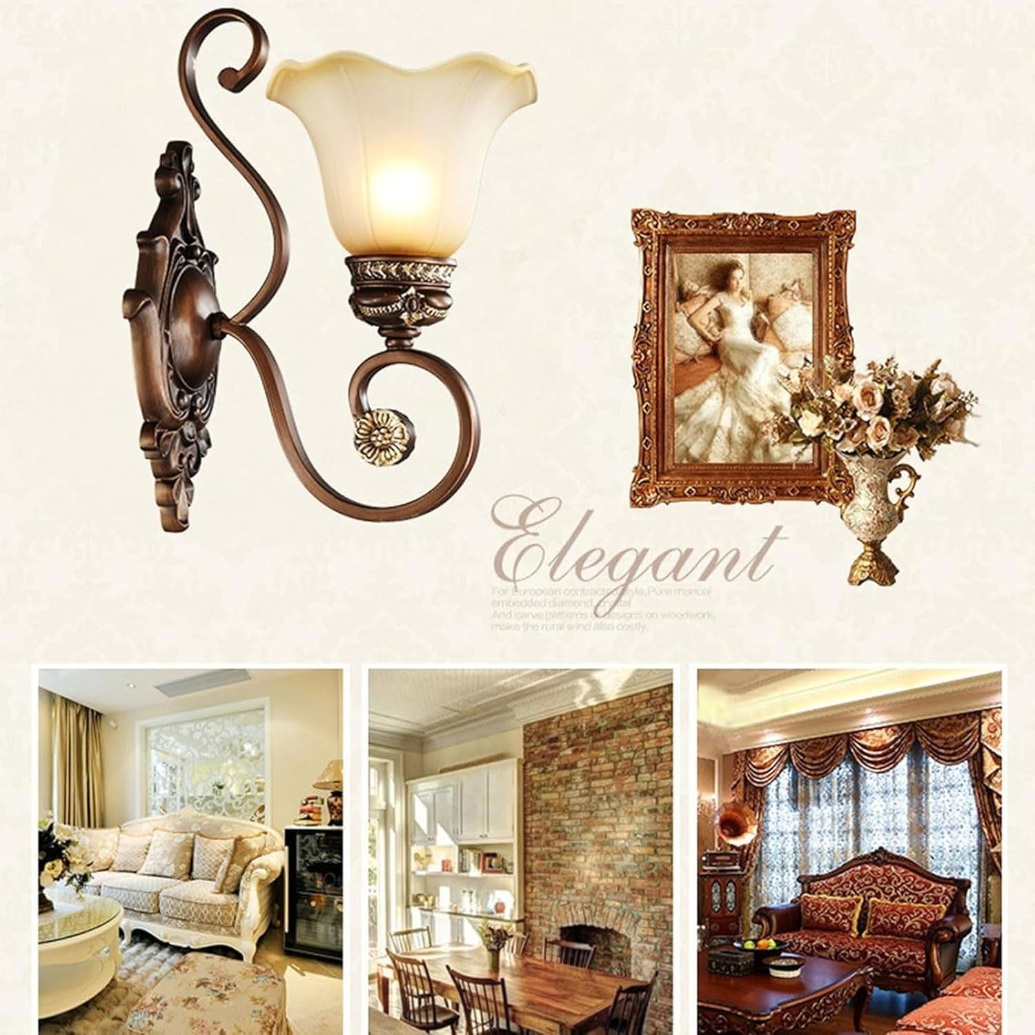 Vintage Metal Iron Wall Lighting Fixtures Retro Wall Lamp Wall Sconces Wall Mounted Lighting Fixture for Restaurant Wall Lighting image number 3