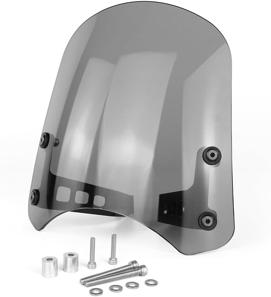 Motorcycle Windshield Windscreen Fit for Husqvarna Vitpilen/Svartpilen 401 2017-2023 Motorcycle Windscreen with Bracket (Gray) image number 2