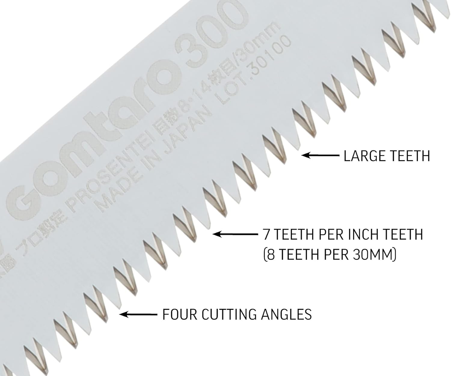 Silky Straight Landscaping Hand Saw GOMTARO 300 Large Teeth (Pro-Sentei) 108-30 image number 6
