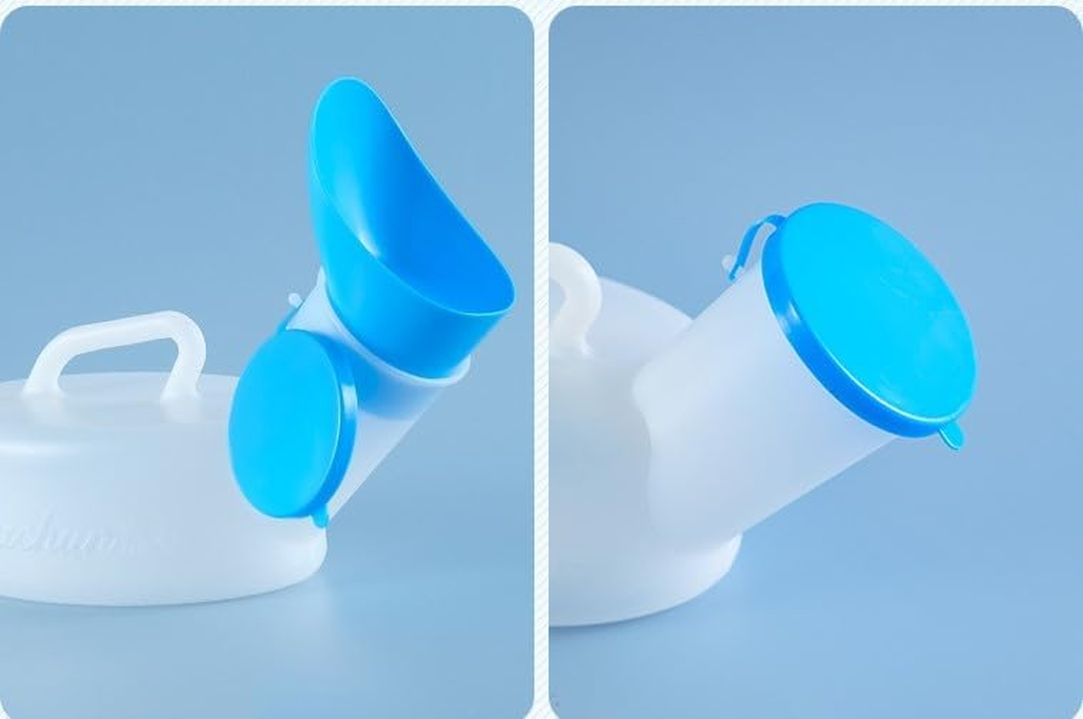 1000Ml Large Capacity Urinal for Men Portable Urine Bottle with Lid Ergonomic Handle Easy to Use Non-Spill Odorless Design Ideal for Elderly Adults Night Use Unisex Removable Urinal for Convenience image number 1