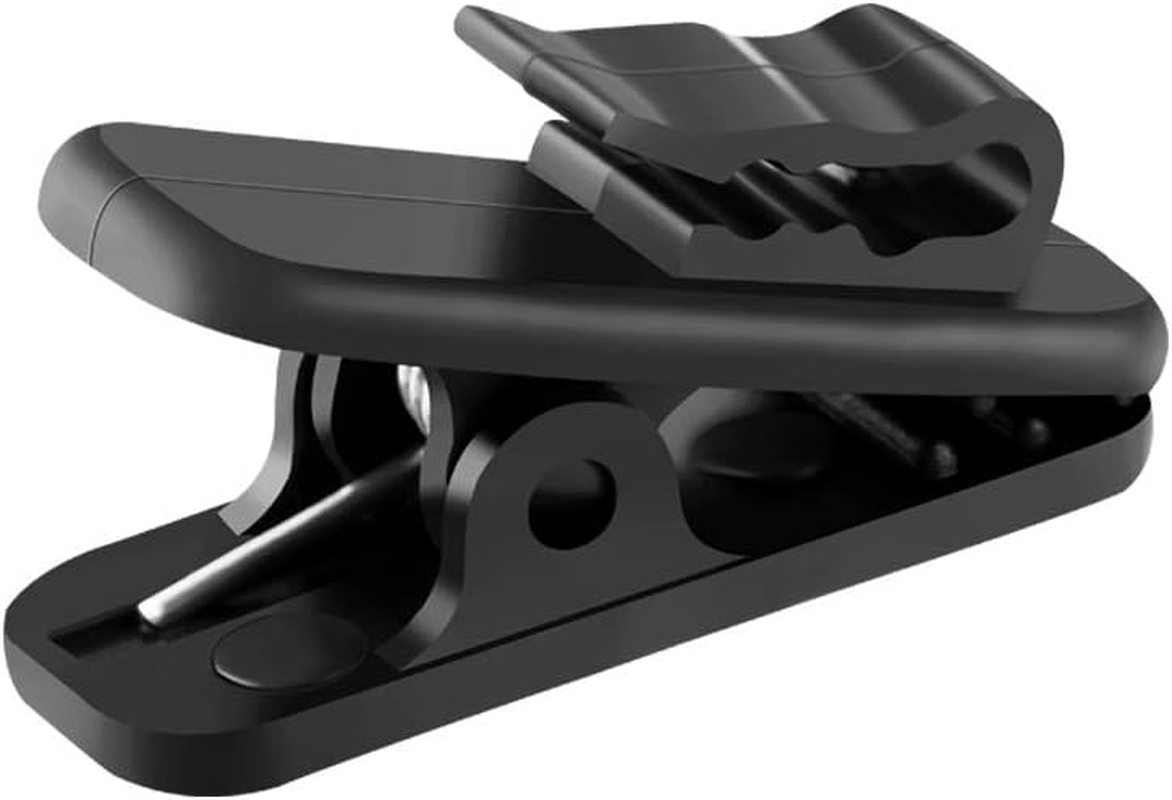 FENGWANGLI Earphone Wire Clip Headphone Mount Cable Clothing Clip Earbud Clip to Keep Earphone/Microphone Cord in Place for 1.5Mm Wire Diameter round Wire Earphone,12 Pcs (Black) image number 1