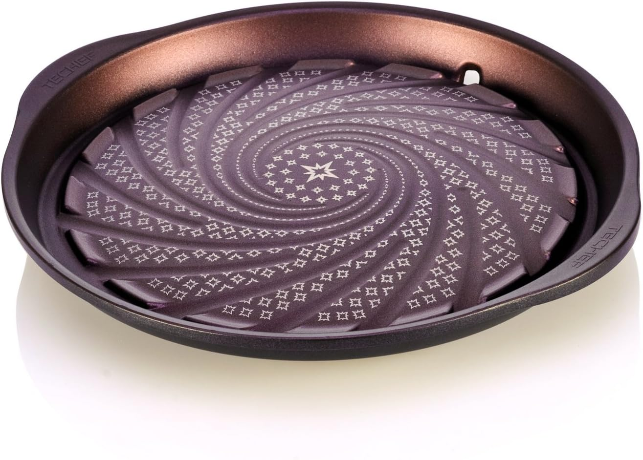 TECHEF - Stovetop Korean BBQ Non-Stick Grill Pan with New Safe Teflon Select Non-Stick Coating (PFOA Free) (Black)