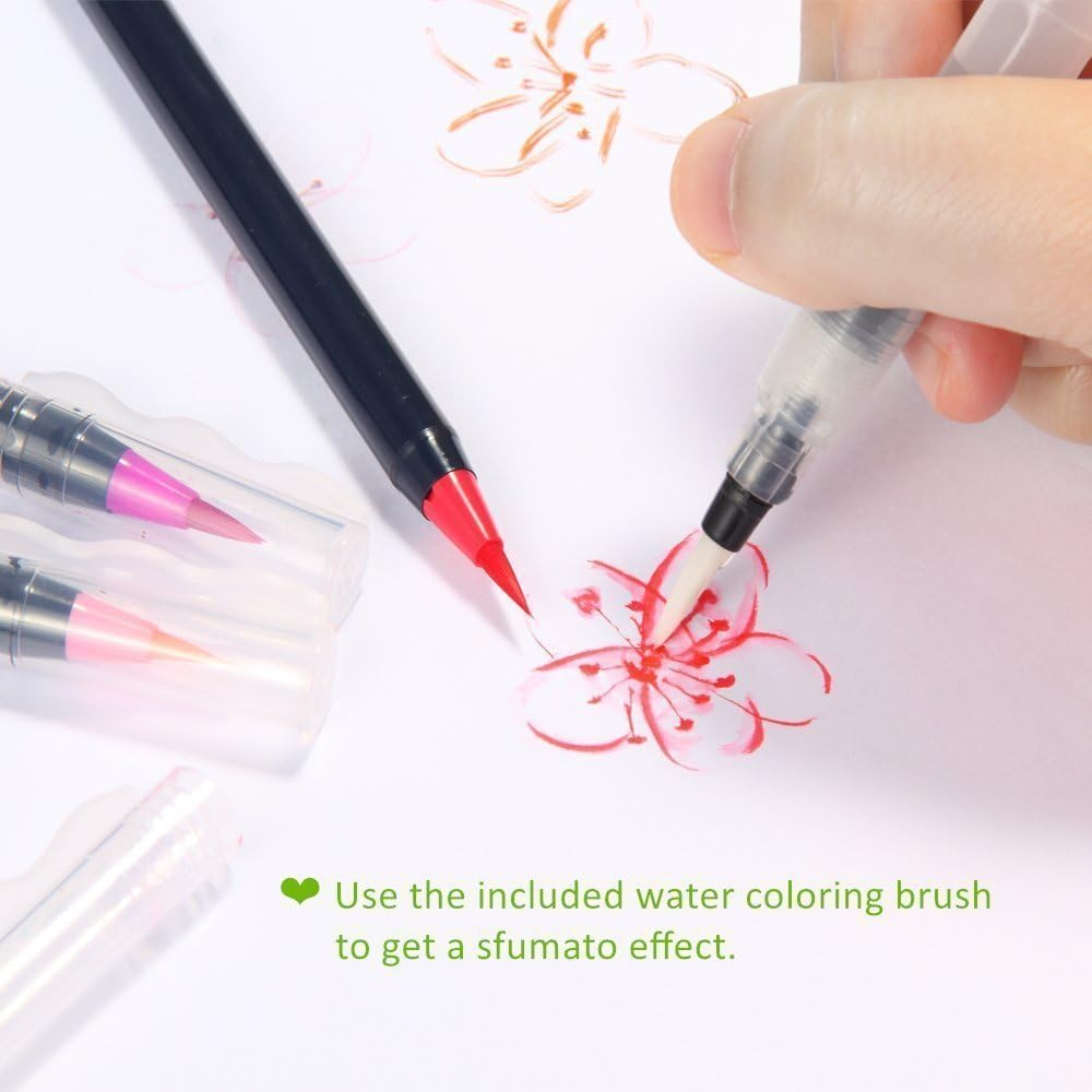 20 Colors Watercolour Brush Pens Art Marker Drawing Painting Brush Artist Sketch image number 3