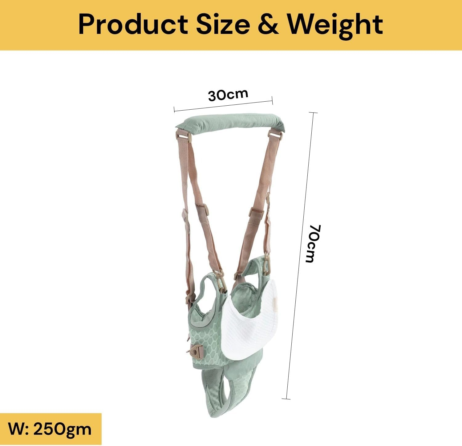 EZONEDEAL Walking Harness Adjustable Detachable, Walker Assistant Protective Belt Learning Walk Support Assist Trainer Tool - for 7-24 Month Old (Red) image number 6