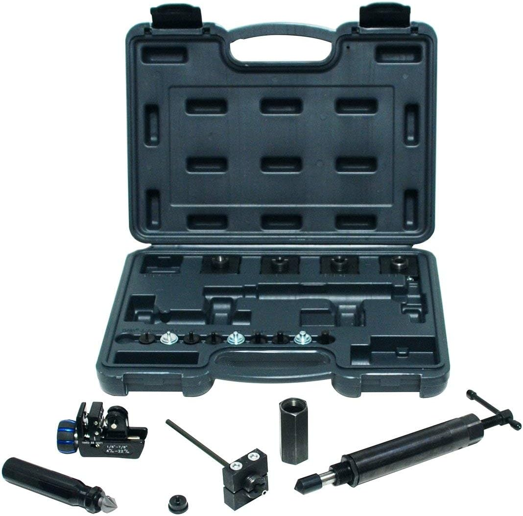 Cal-Van Tools 166 Hydraulic in Line Flaring Heavy Duty Swaging Tool Kit with Tension Tube Cutter Automotive Accessories