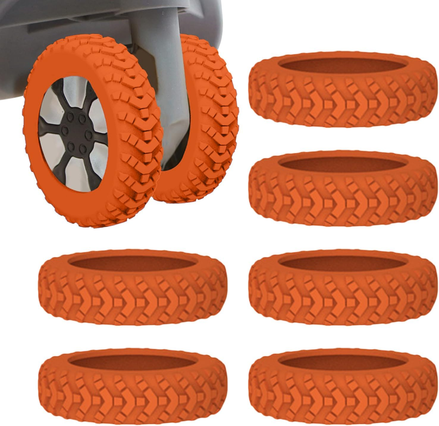 Xasbseulk Luggage Wheels,Silicone Luggage Spinner Wheel S - Colorful Silicone Luggage Spinner Wheel S for Freezers, Suitcases, Children'S Beds image number 5