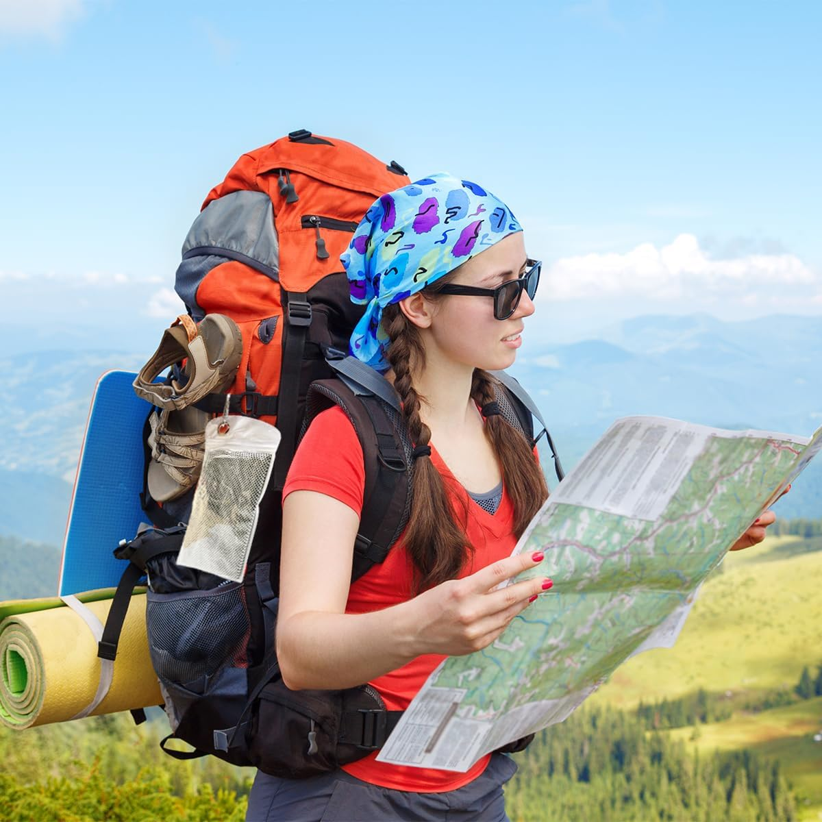 TEAONE Cooling Towels, 2 PCS Grey Breathable Towels for Yoga, Golf, Outdoor Activities (30 X 100Cm/11.81 X 39.37In) image number 3