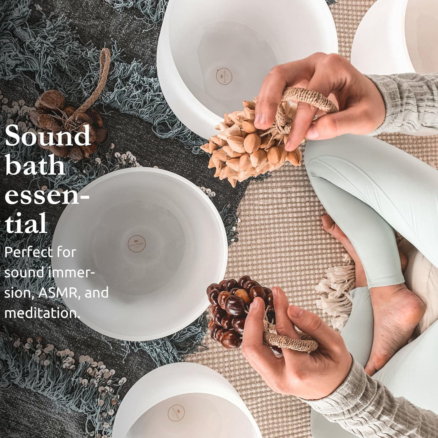 Kenari Seed Shell Shaker &Acirc;&euro;&rdquo; Creates a Soft Soothing Sound for Meditation, ASMR, Sound Therapy or Yoga