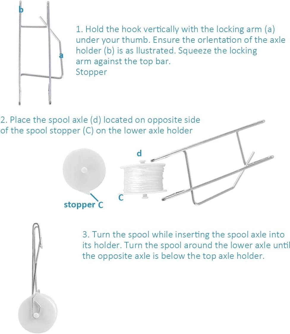 20 Pack Tomato Trellis Roller Hooks with 15M Twine for Tomato,Plant, Greenhouse,Flower Vine Twine Crop Trellis Kit Plant Roller Hook image number 6