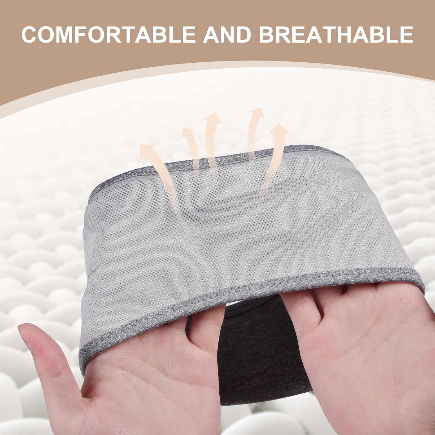 Sleep Headphones Headband, Wireless Music Sports Headband Headphones with Ultra-Thin HD Stereo Speakers Perfect for Sleeping, Workout, Jogging, Yoga, Insomnia, Air Travel, Meditation (Gray) - Gray image number 4