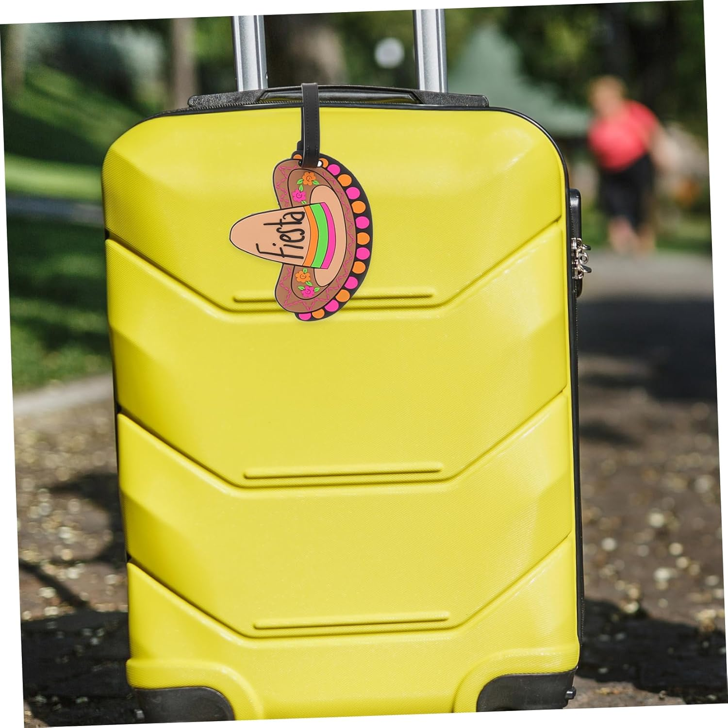 GAROZATION 3Pcs Hawaiian Sunglasses Stylish Beach Luggage Tags Comfortable PVC Easy Identification for Travel image number 6