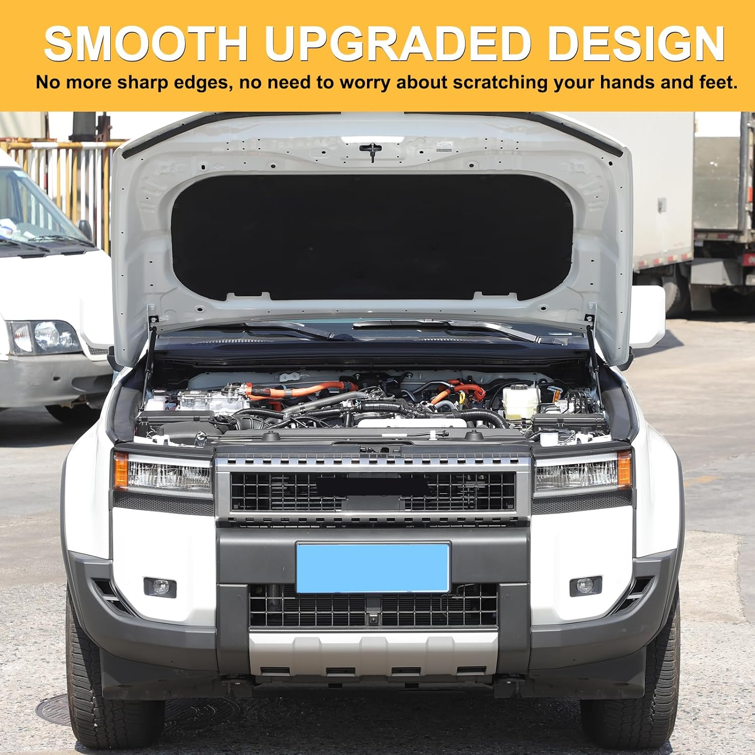 Yinaniutos Hood Lift Supports Struts Shocks Compatible with Toyota Land Cruiser 250 Prado J250 LC250 2024 2025, Front Hood Gas Springs Shocks Accessories, Carbon Steel image number 5