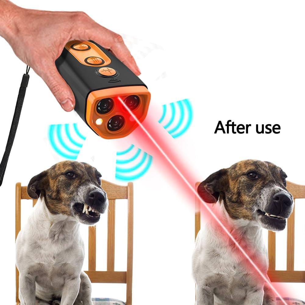 Velmoriah Dog Bark Deterrent Devices, 2025 New Ultrasonic anti Barking Device with 450Mah Battery, 15M Range, 3 Modes, Dual LED Light, Safe & Effective No Barking Device for Medium & Large Breeds image number 2