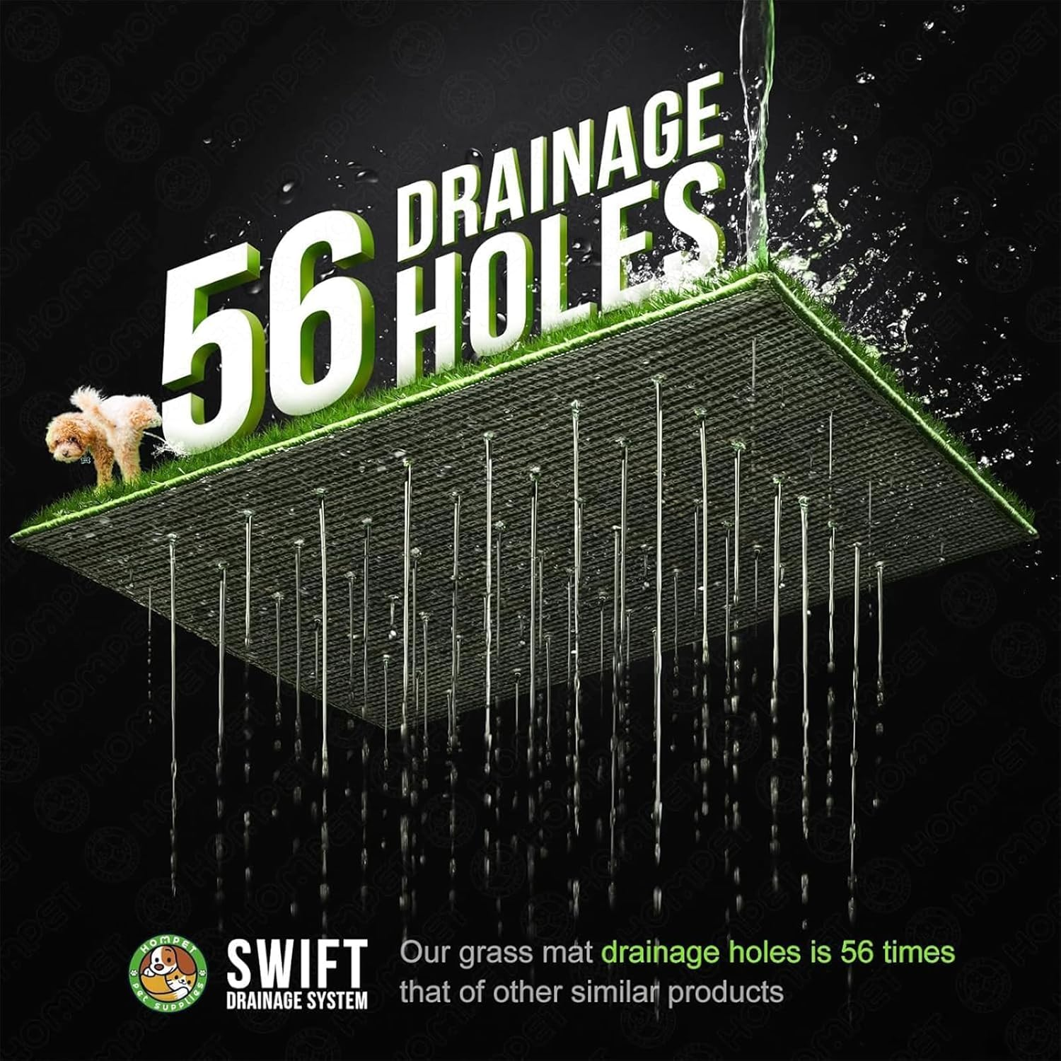 Homodoskey Dog Grass Pad with Tray Large, 2 Pcs Artificial Grass Training Pads with Pee Baffle Patch Puppy Turf Potty for Indoor and Outdoor Use, Ideal for Small and Medium Dogs