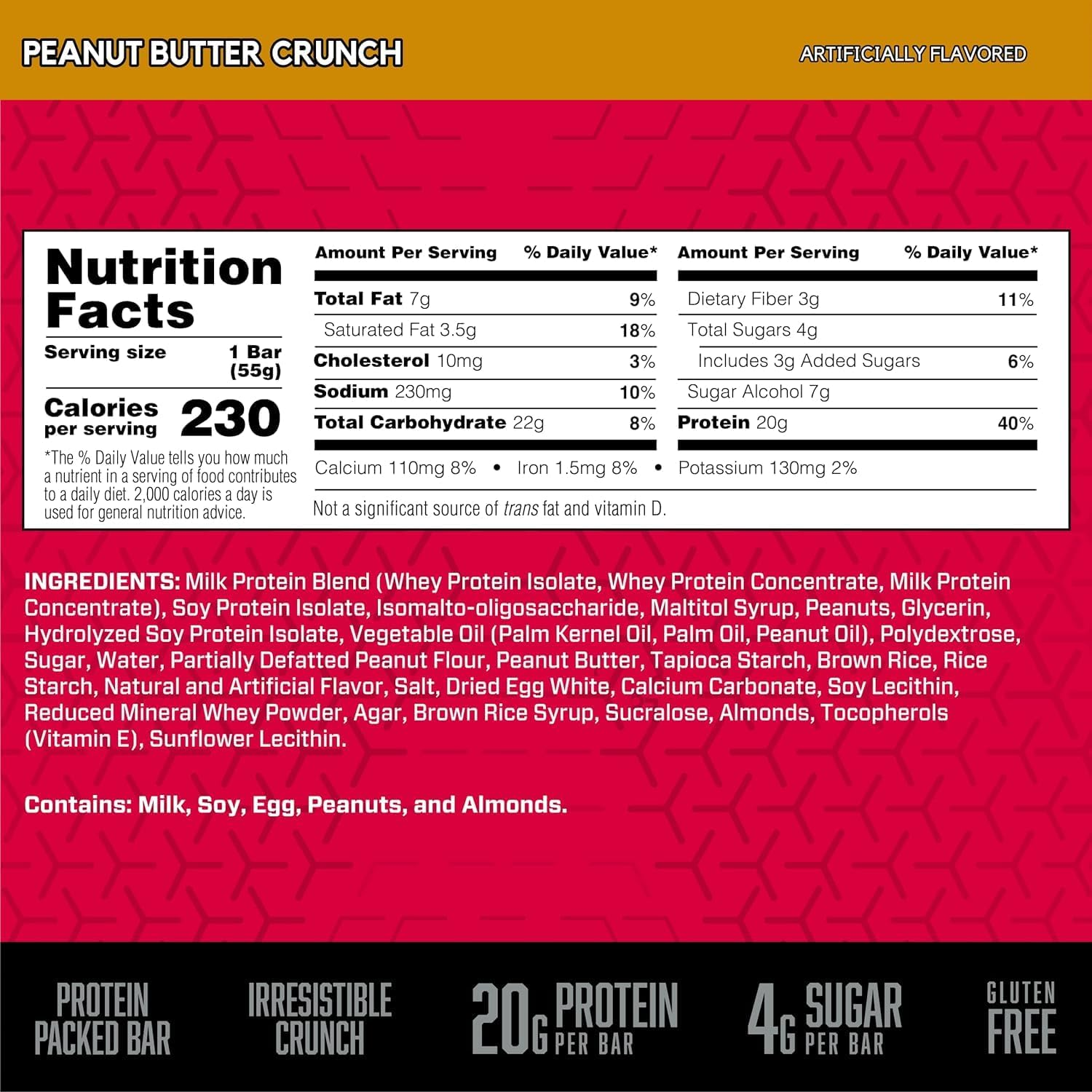 BSN Peanut Butter Gluten Free Protein Crisp Bars 12 X 55G image number 6