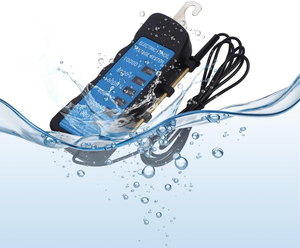 Electric Fence Tester, Multi Light Voltage Meter Detection Tester Neon Safety Fault Finder Portable Indicator with Probe for Home Gardens Poultry Enclosures Farm Fencing ABS 7000V image number 5