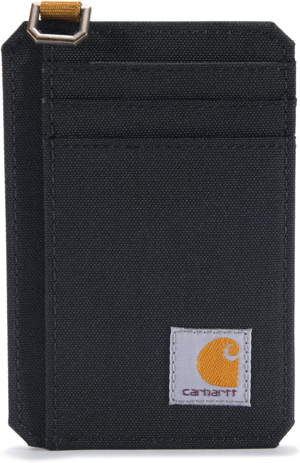 Carhartt Men'S Adult Black CORDURA Nylon Duck Slim Front Pocket Wallet, Water Resistant