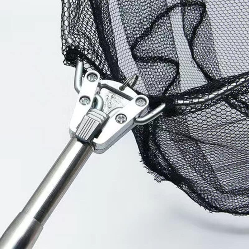 Fishing Net Landing Mesh Fish Catch Tool Telescopic Pole Folding Handle Foldable Extends to 63 Inches - Lightweight Aluminum Alloy, Knotless Mesh image number 3