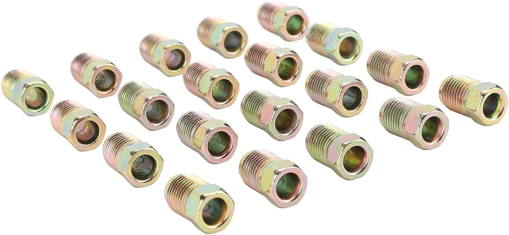 20 Pcs Brake Line Nuts Fittings, M10 X 1Mm Universal Rustproof Metric Invert Flares Fittings for 3.16 Inch Brake Line Tube image number 6