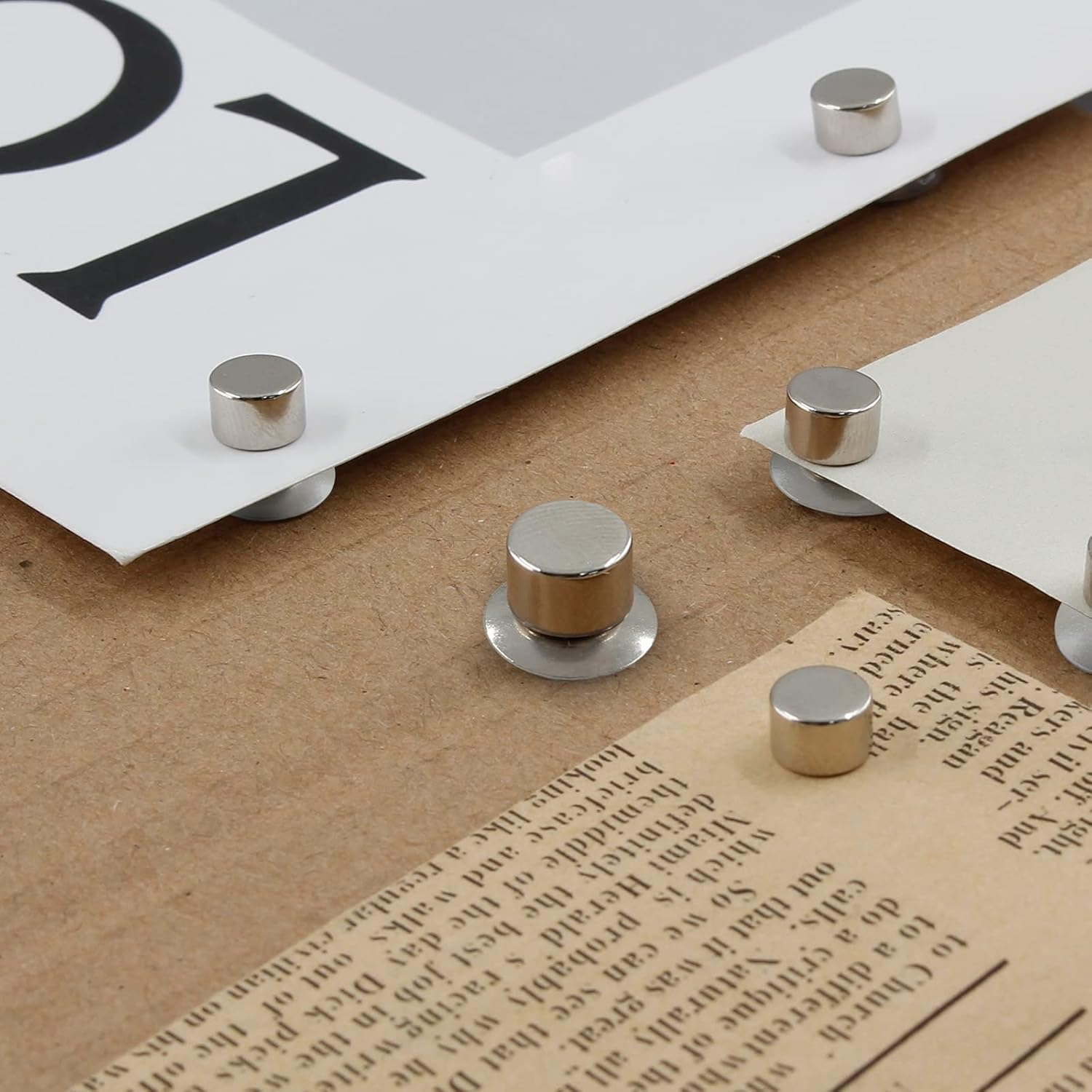 Unlorspy 25 Sets Magnet Thumb Tacks No Hole Tack Magnetic Push Pins for Map, Photo, Poster,Paper Craft,Walls Bulletin Boards